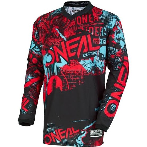 Oneal 2018 Element Attack Black/Red/Teal Jersey
