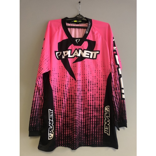 Planett Neon Pink/Black Dot Jersey