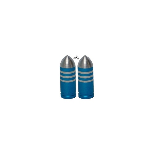 Bullet with Stripes Valve Caps (pair)