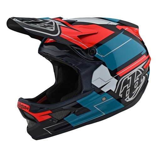 TLD 2021 D3 Fiberlite Vertigo Blue/Red Helmet