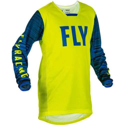 Fly Racing 2022 Kinetic Wave Hi-Vis Blue Jersey