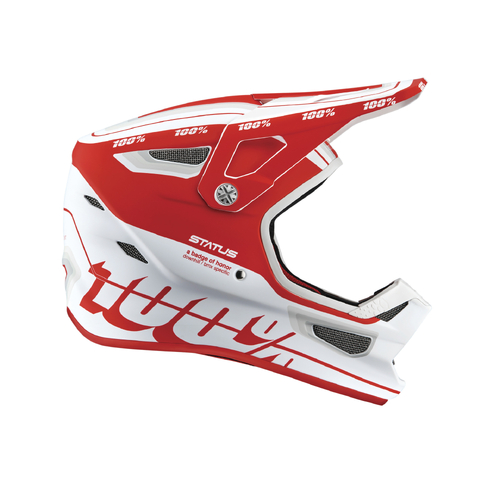 100% Status Topenga Red/White Helmet