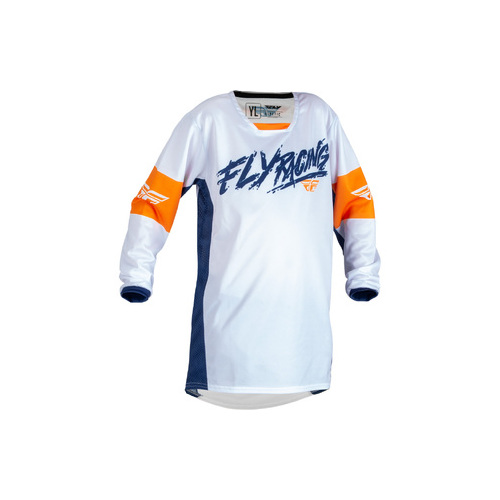 Fly 2023 Kinetic Khaos White/Navy/Orange Jersey