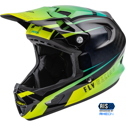 Fly Werx-R Helmet - Hi Vis/Teal Carbon