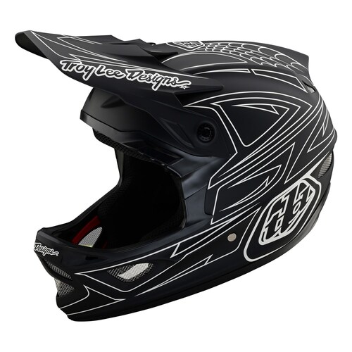 TLD 2023 D3 AS Fiberlite Spiderstripe Black Helmet