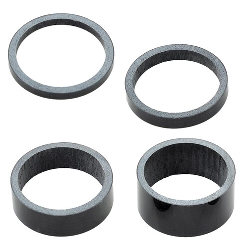 PRO 1-1/8" Steerer UD Carbon Spacer Set 3/5/10/15mm Black