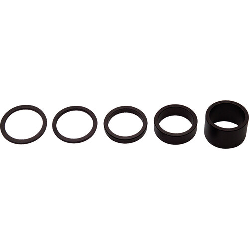 PRO 1-1/8" Steerer UD Alloy Spacer Set 2/2.5/5/10/20mm Black