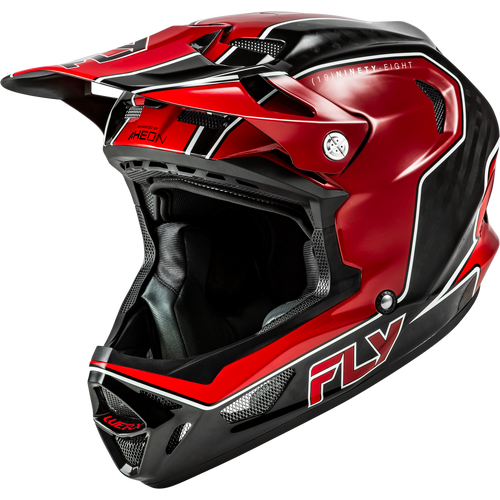 Fly Racing 2026 Werx-R Flow Carbon Helmet - Black Carbon/Red