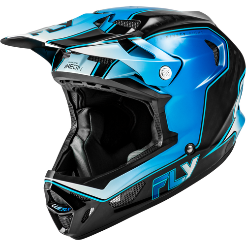 Fly Racing 2026 Werx-R Flow Carbon Helmet - Black Carbon/Blue/White