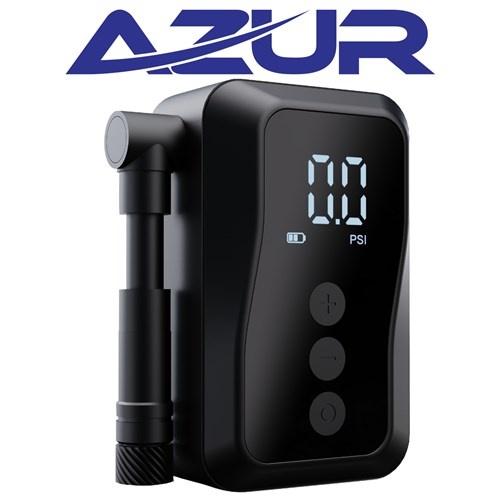 Azur Mini Electric Bike Tyre Pump V2 w/ Gauge